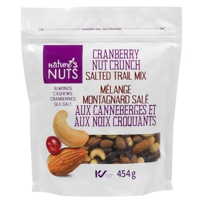 Nature's Nuts Cranberry and Nut Trail Mix 454 g, $2.64/100g