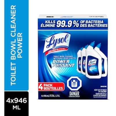 Lysol Bathroom Cleaning- Toilet Bowl Cleaner, Power, Family Pack, 10X Cleaning Power 4x946.0 ml, $0.34/100ml