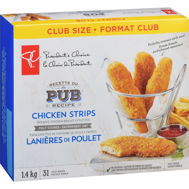 Pub Recipe Chicken Strips, Fully Cooked, Club Size