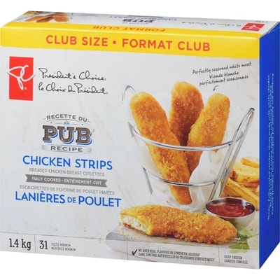 Pub Recipe Chicken Strips, Fully Cooked, Club Size