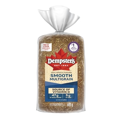 Dempster's 100% Whole Grains Smooth Multigrain Bread 600 g, $0.80/100g