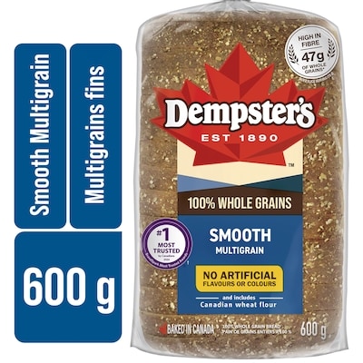 Dempster 100% Whole Grains Smooth Multigrain Bread 600 g, $0.83/100g