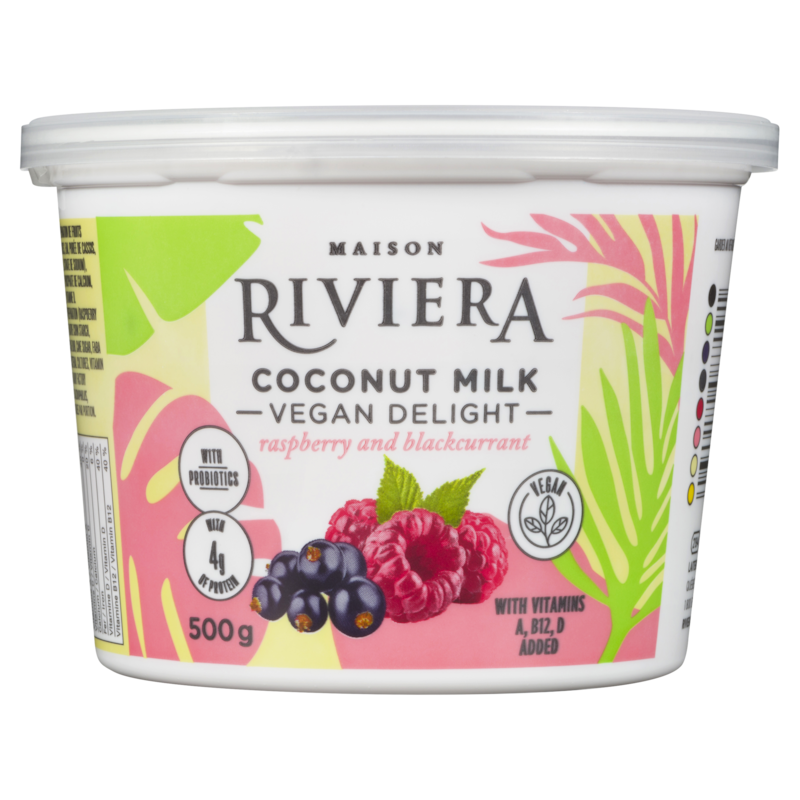 Coconut Milk Vegan Yogurt - Raspberry Blackcurrant