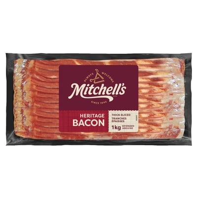 Mitchell's Gourmet Foods Heritage Thick Sliced Bacon 1 kg, $1.90/100g