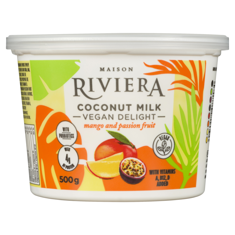 Coconut Milk Vegan Yogurt - Mango And Passion Fruit