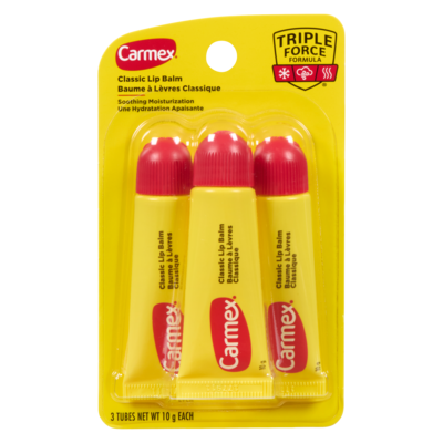 Classic Flavour Squeeze Lip Balm Tube 3 Pack