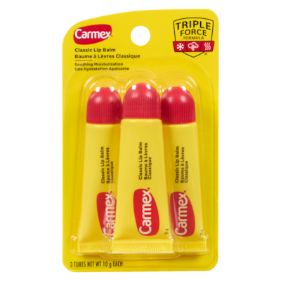Carmex Baume à lèvres à saveur classique en tube souple, paquet de 3 30 g, 24,97 $/100g