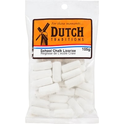 Dutch Traditions Réglisse En Forme De Craie Scolaire Avec Enduit De Menthe 110 g, 2,72 $/100g