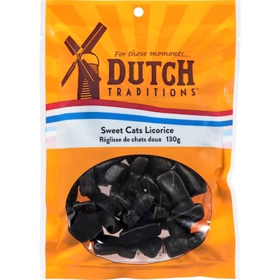 Dutch Traditions Licorice Sweet Limburg Cats 135 g, $2.21/100g