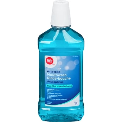 Life Rince-bouche antiseptique, menthe bleue  1000 ml, 0,40 $/100ml
