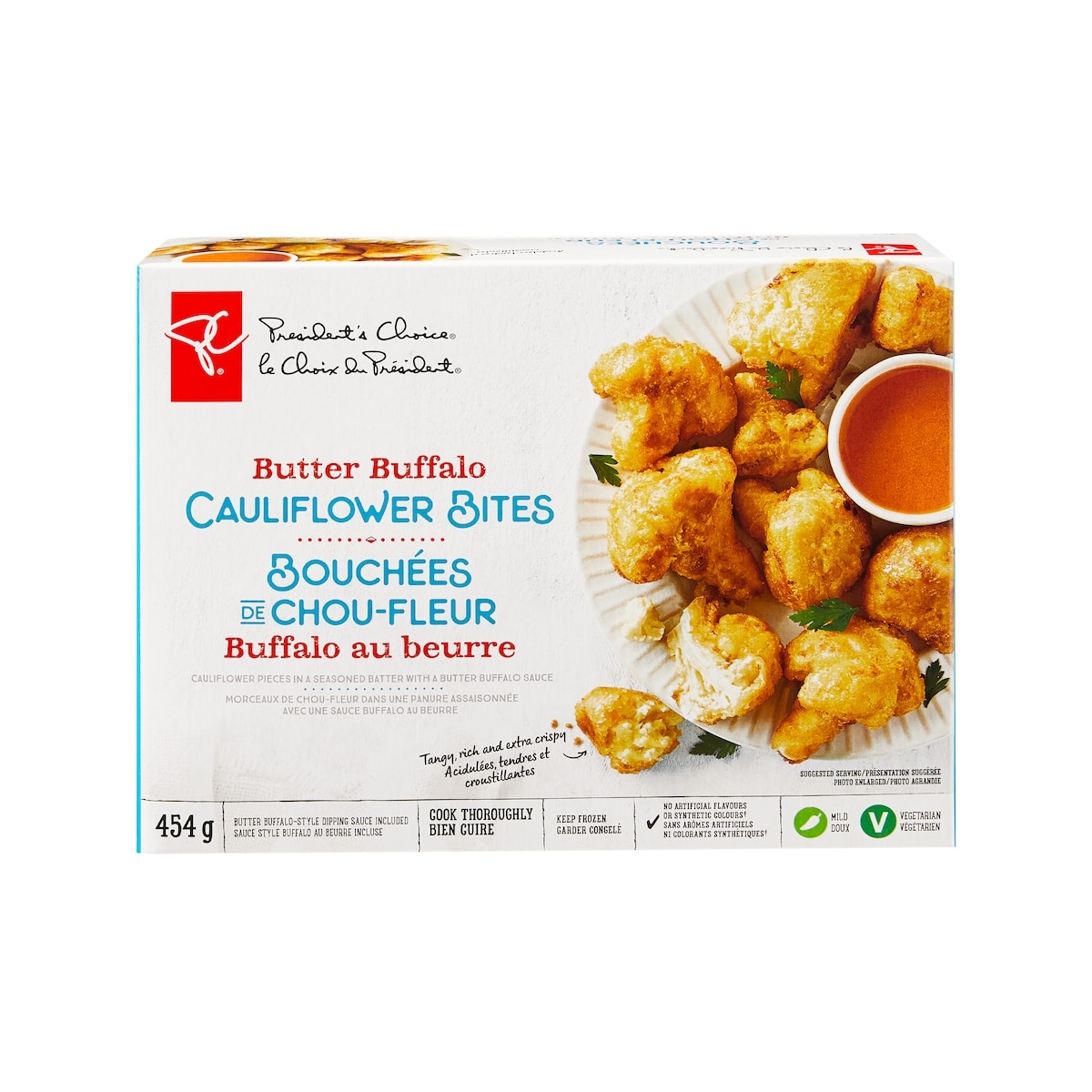 le Choix du Président Bouchées de chou-fleur buffalo au beurre 454 g, 1,76 $/100g