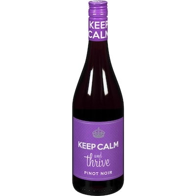 KEEP CALM Keep Calm and Thrive Pinot Noir, Red Wine (ID required at pick-up) 750 ml, $1.53/100ml