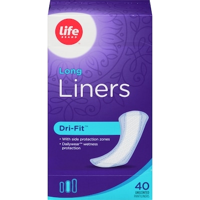 Life Brand Unscented Long Liners 40 Pack 40 ea, $0.09/1ea