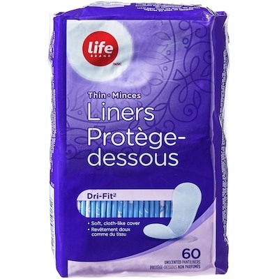 Life Protège-dessous, mince 60 ea, 0,05 $/1ch