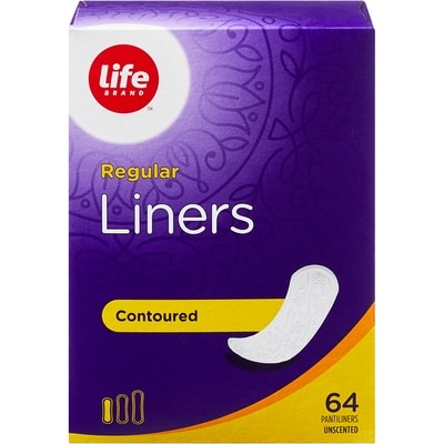 Life Brand Regular Contoured Liners 64 ea, $0.05/1ea