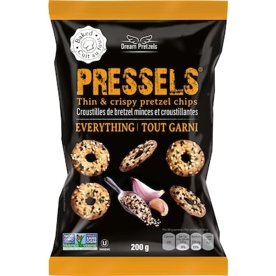 Dream Pretzels Thin and Crispy Pretzel Chips Everything 200 g, $2.50/100g