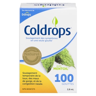 Ddrops Soulagement des symptômes de rhume avec une seule goutte 2.8 ml, 356,79 $/100ml