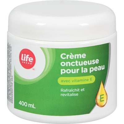 Life Crème riche pour le corps avec aloès naturel et vitamine E 400 ml, 1,30 $/100ml