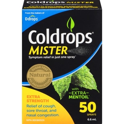 Ddrops Mister Cold Spray, Symptom Relief 6.6 ml, $151.36/100ml