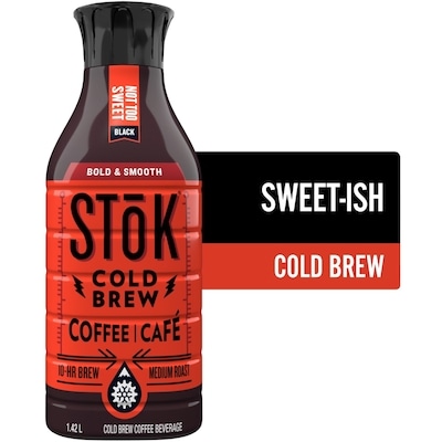 SToK Cold Brew Coffee, Black, Lightly Sweetened 1.42 l, $0.53/100ml