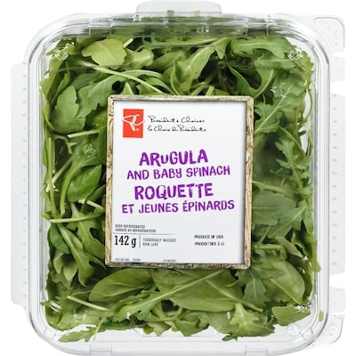 President's Choice Baby Arugula Spinach Blend 0.142 kg, $3.52/100g