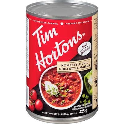 Tim Hortons Chili Style Maison, en conserve 425 g, 1,06 $/100g