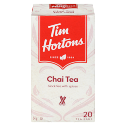 Tim Hortons Tea, Black with Spices Chai 20 Bags 20 ea, $0.30/1ea