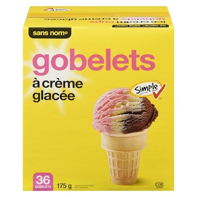 Sans Nom Gobelets à crème glacée 1 ea, 2,57 $/100g
