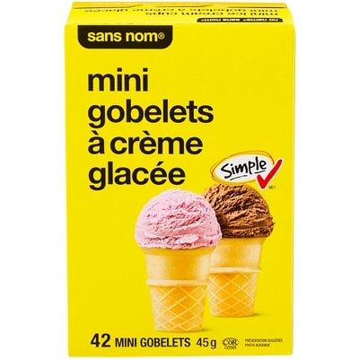 Sans Nom Mini gobelets 45 g, 5,56 $/100g