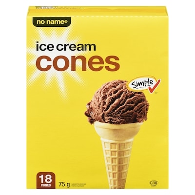 No Name Ice Cream Cones 75 g, $3.72/100g