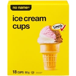 No Name Ice Cream Cups 80 g, $2.50/100g