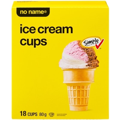 No Name Ice Cream Cups 80 g, $3.74/100g