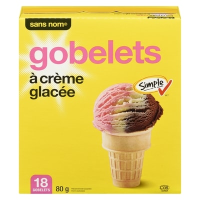 Sans Nom Gobelets à crème glacée 1 ea, 3,13 $/100g