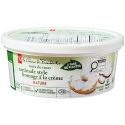 President's Choice Plant Based Plain Coconut Cream Cheese-Style