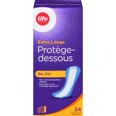 Life Protège-dessous extra-longs sans parfum, emballage de 34 34 ea, 0,11 $/1ch