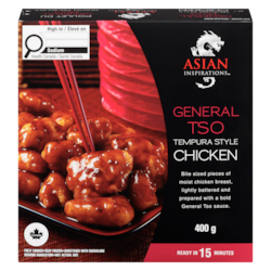 Asian Inspirations General TSO Tempura Style Chicken 400 g, $2.00/100g