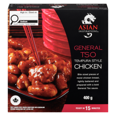 Asian Inspirations General TSO Tempura Style Chicken 400 g, $2.00/100g