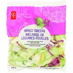 President's Choice Mixed Greens 0.34 kg, $1.18/100g
