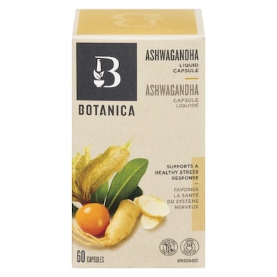 Botanica Ashwagandha Liquid Capsules  60 ea, $0.70/1ea