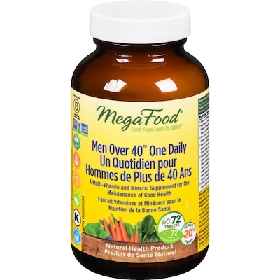 MegaFood Multi Vitamin Men Over 40 One Daily   72 ea, $1.06/1ea