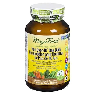 MegaFood Multi Vitamin Men Over 40 One Daily  30 ea, $1.67/1ea