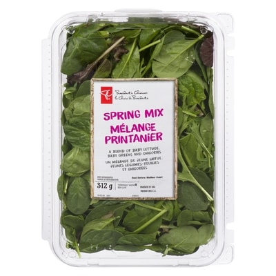 President's Choice Spring Mix 0.312 kg, $2.24/100g