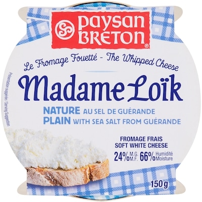 Paysan Fromage fouetté nature au sel de guérande  150 g, 5,33 $/100g