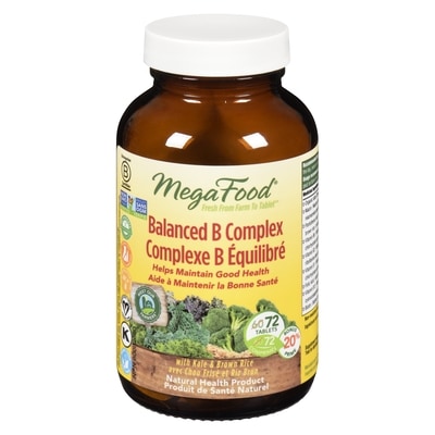 MegaFood Balanced B Complex With Kale & Brown Rice 72 ea, $1.01/1ea