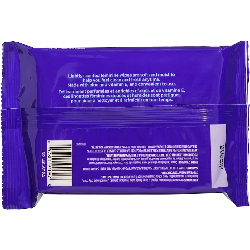 Aloe and Vitamin E Feminine Wipes 50 Pack