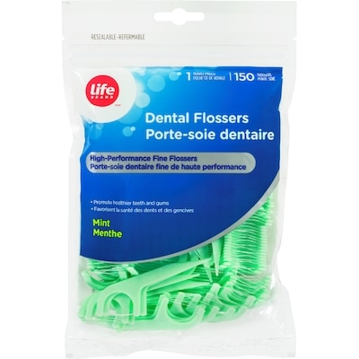 Life Porte-fils dentaires, menthe 150 ea, 0,04 $/1ch