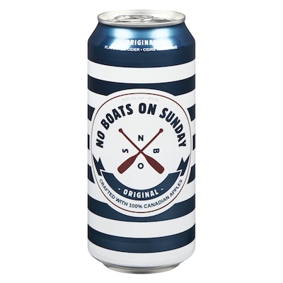 NO BOATS ON SUNDAY Flavoured Cider Original (ID required at pick-up) 473 ml, $0.75/100ml
