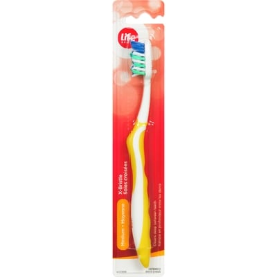 Life Brand X Bristle Toothbrush, Medium 1 ea, $1.99/1ea
