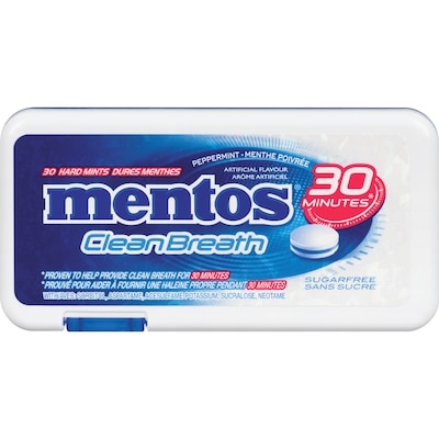 Mentos Candy Clean Breath Peppermint 21 g, $11.90/100g
