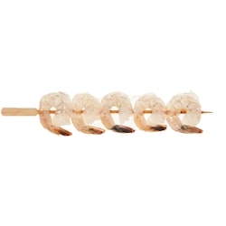 null Brochettes de crevettes nature, produit décongelé 55 g, 3,64 $/100g